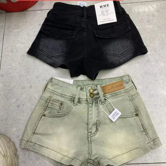 Short en Jean Rétro taille Haute Amincissant - Femme Style Américain - BMYANY