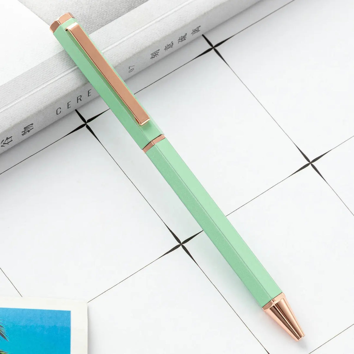 Stylo à Bille Métallique Hexagonal - Design Minimaliste Élégant - BMYANY