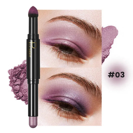 Stylo Eyeliner Double Embout Estompeur Nacré - Effet Ver à Soie Accroupi - BMYANY