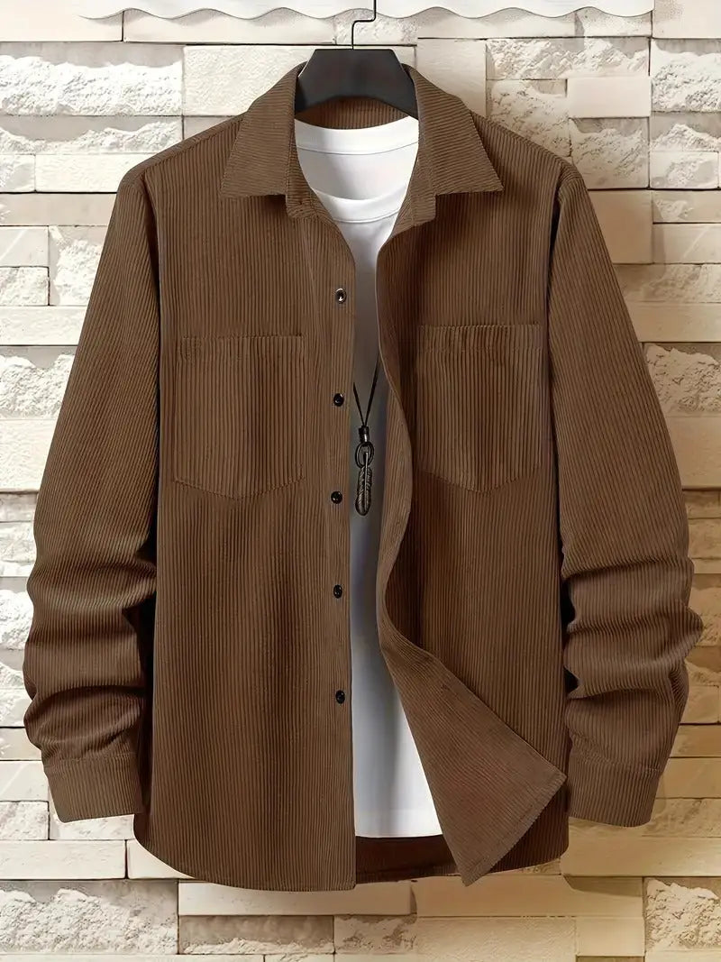 Surchemise homme velours Côtelé style veste chemise printemps - BMYANY