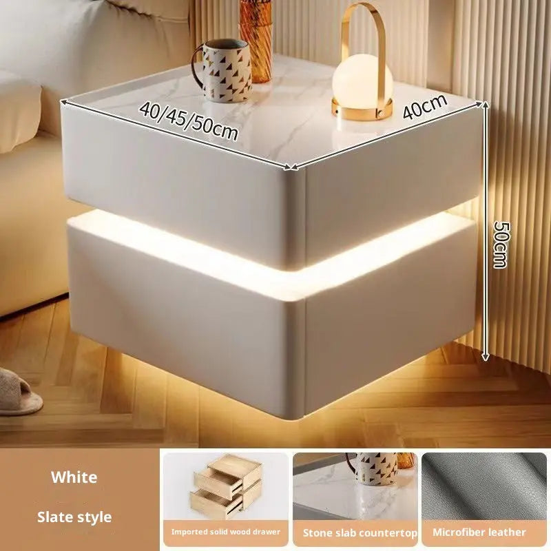 Table de Chevet Intelligente Multifonction Charge Sans Fil Bluetooth - BMYANY