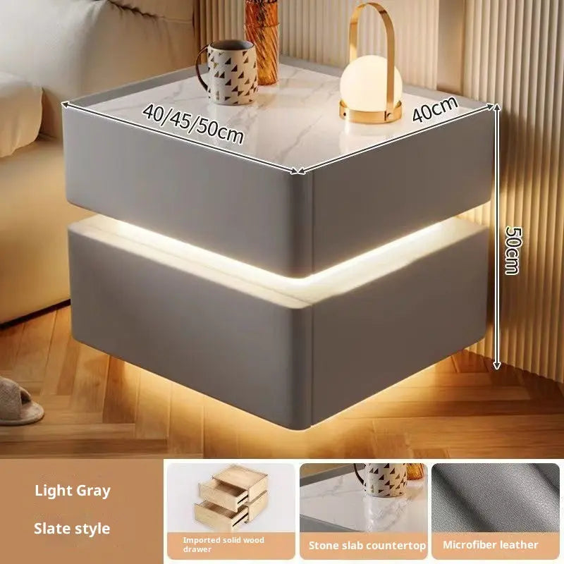 Table de Chevet Intelligente Multifonction Charge Sans Fil Bluetooth - BMYANY