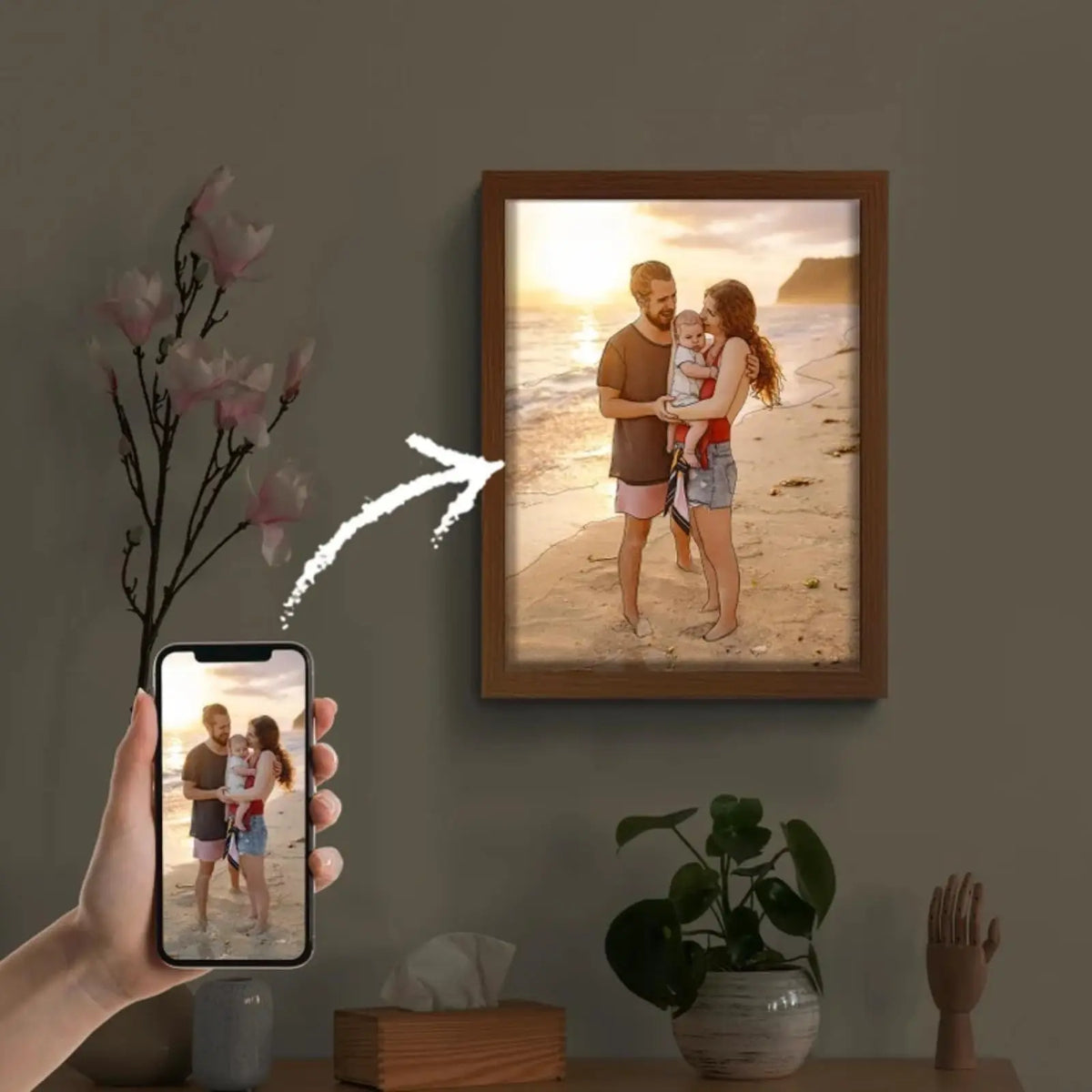 Tableau Photo Lumineux LED Personnalisé - Cadre Illuminé sur Mesure - BMYANY