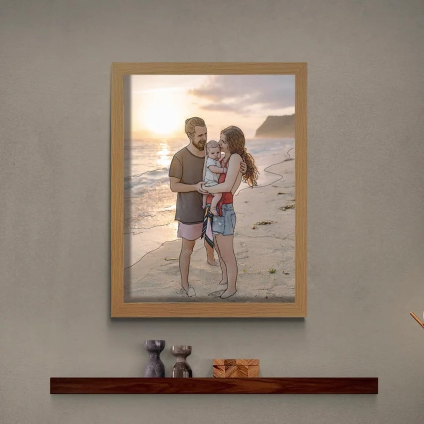 Tableau Photo Lumineux LED Personnalisé - Cadre Illuminé sur Mesure - BMYANY