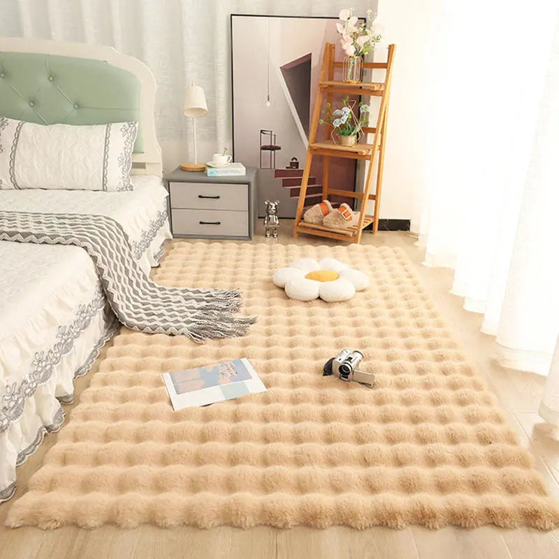 Tapis Moelleux Effet Bulles Style Crème pour Maison - BMYANY