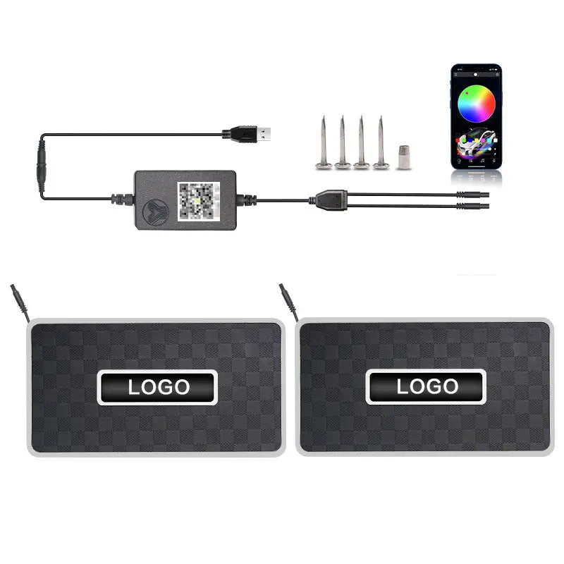 Tapis de Sol Voiture LED RGB Bluetooth - Éclairage d’Ambiance - BMYANY