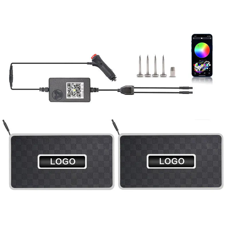 Tapis de Sol Voiture LED RGB Bluetooth - Éclairage d’Ambiance - BMYANY