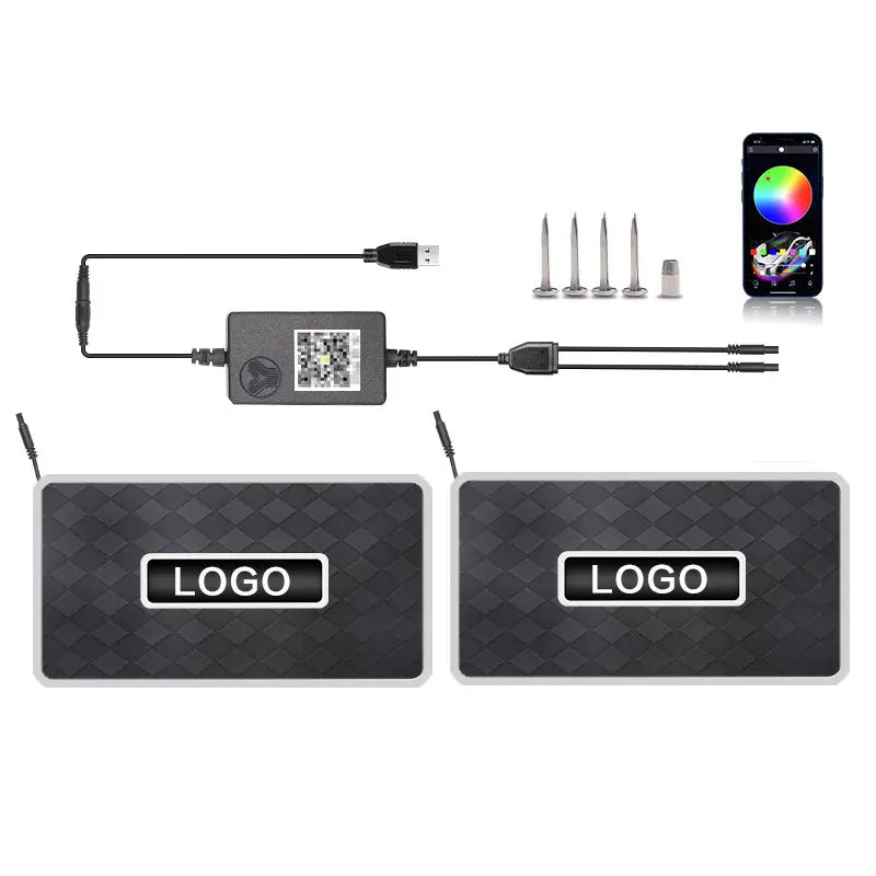 Tapis de Sol Voiture LED RGB Bluetooth - Éclairage d’Ambiance - BMYANY