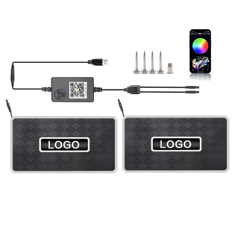 Tapis de Sol Voiture LED RGB Bluetooth - Éclairage d’Ambiance - BMYANY