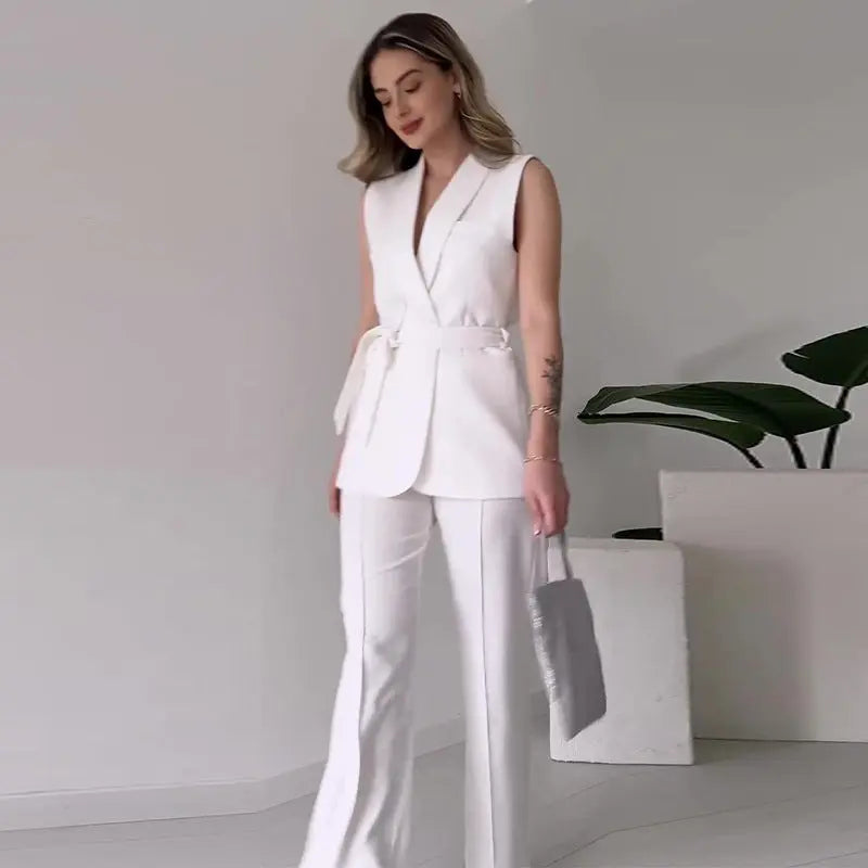 Tenue Femme Élégante Couleur Unie Casual Chic - BMYANY