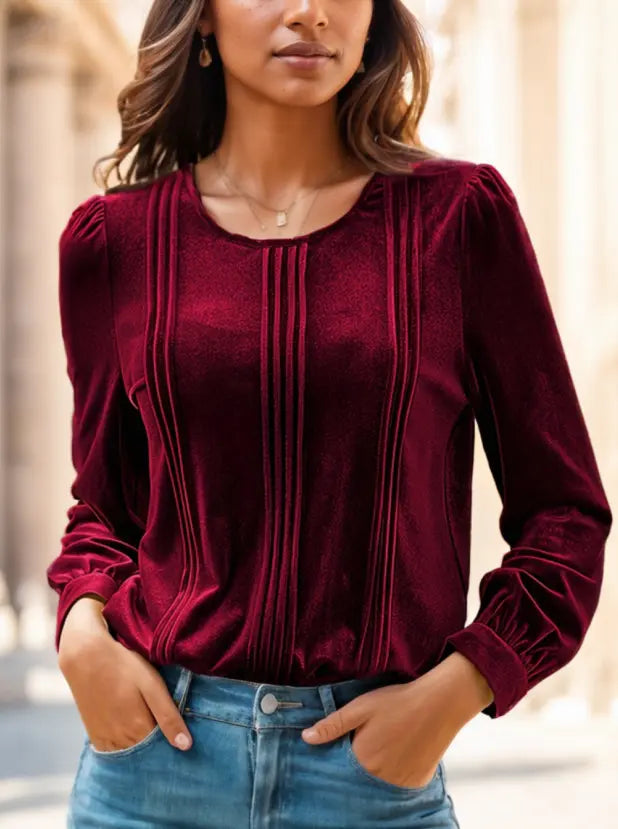 Top Femme Uni à Manches Longues - BMYANY
