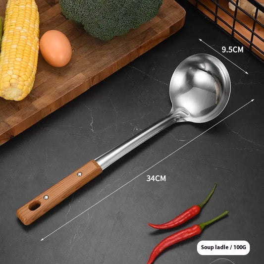 Ustensiles de Cuisine en Acier Inoxydable - Spatule et Louche - BMYANY