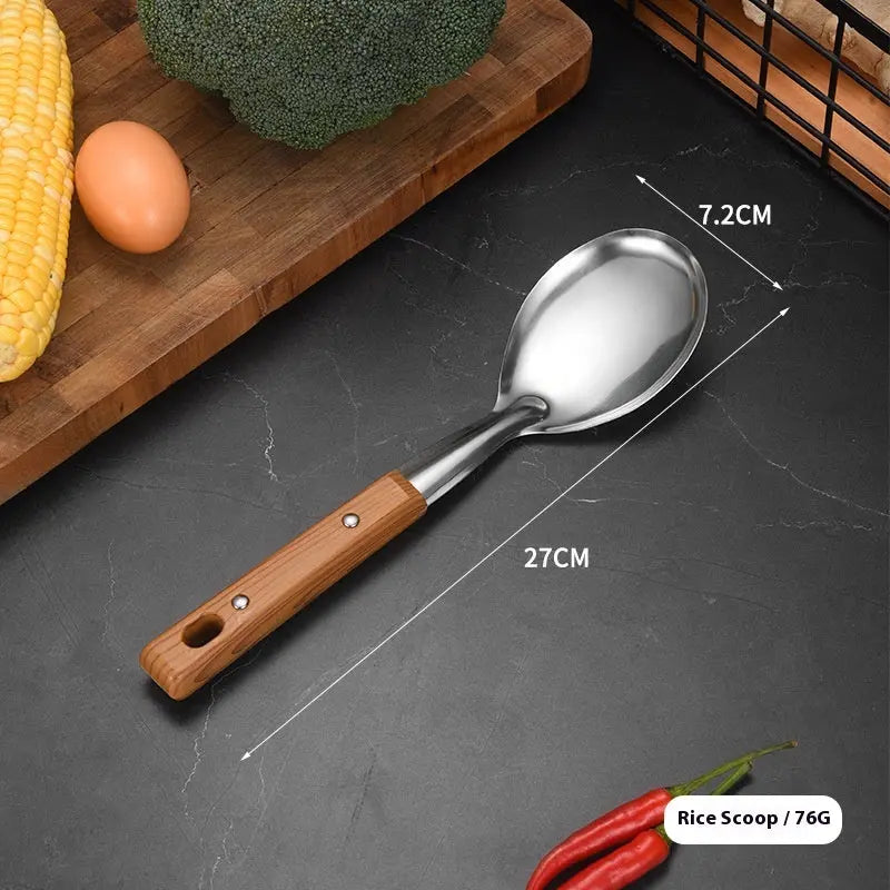 Ustensiles de Cuisine en Acier Inoxydable - Spatule et Louche - BMYANY