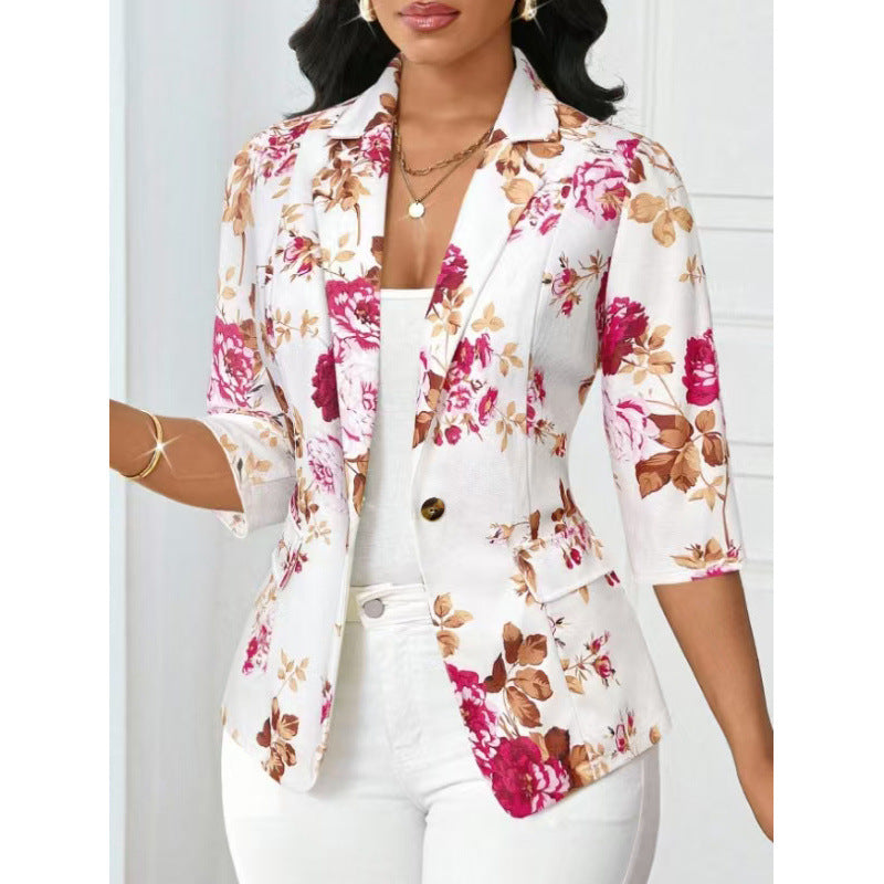 Veste Femme à Fleurs Mode Polyvalente - BMYANY