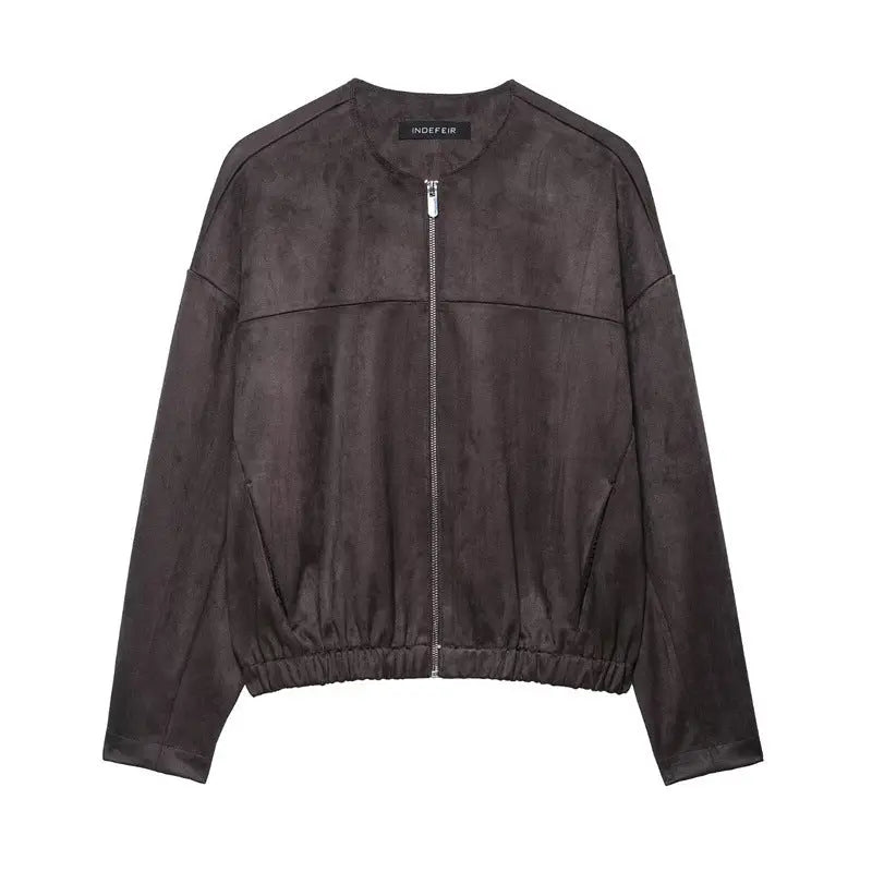 Veste Femme Velours Simple Élégante - BMYANY
