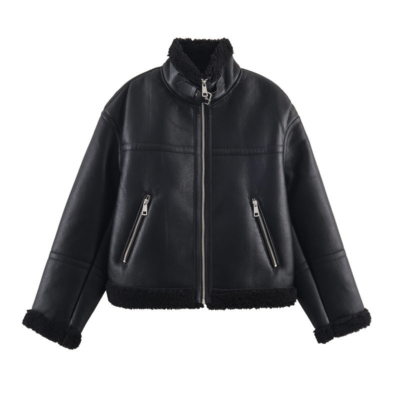 Veste Simili Cuir pour Femme - BMYANY