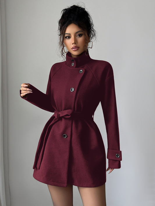 Veste coupe-vent décontractée à boutons pour femme - Manches longues - BMYANY