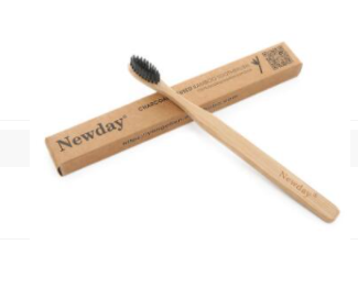 Brosse à dents bambou + poudre dentaire charbon noir - BMYANY