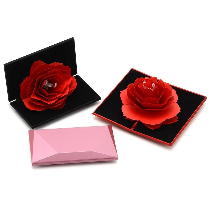 Écrin à Bague Diamant avec Rose Rotative - Cadeau - BMYANY