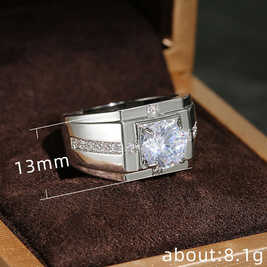 Fashion Diamond Business Men's Ring
