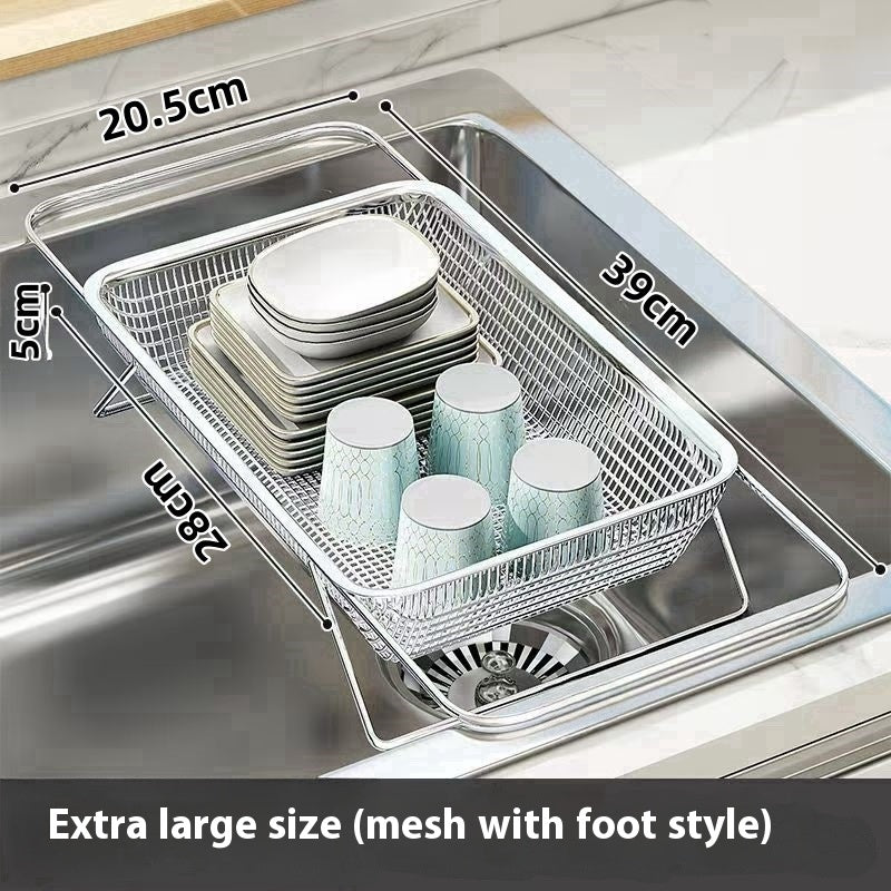 Égouttoir Évier Rétractable Acier Inoxydable Renforcé Cuisine - BMYANY