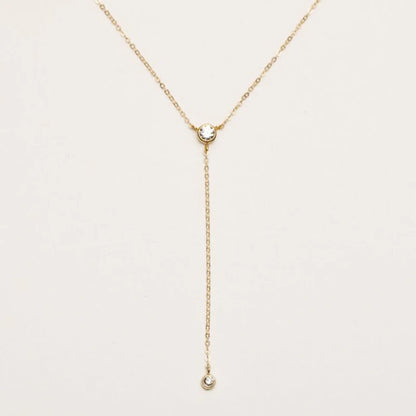 Collier en Y doré, pour femmes