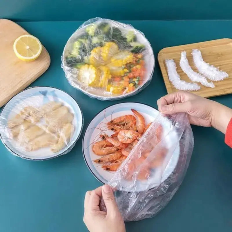 500 pièces de films alimentaires colorés jetables - Sacs en plastique de qualité alimentaire pour la fraîcheur, idéaux pour les fruits Dropshipman