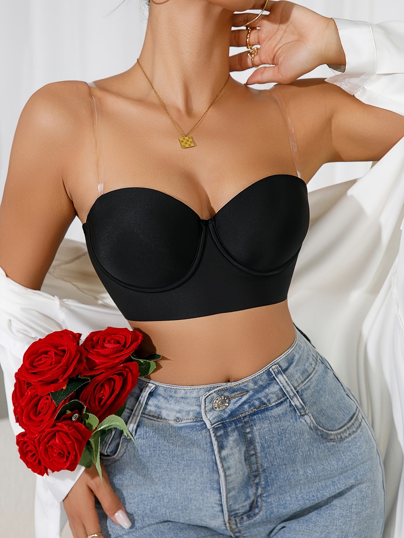 Invisible Push-Up Backless Bra