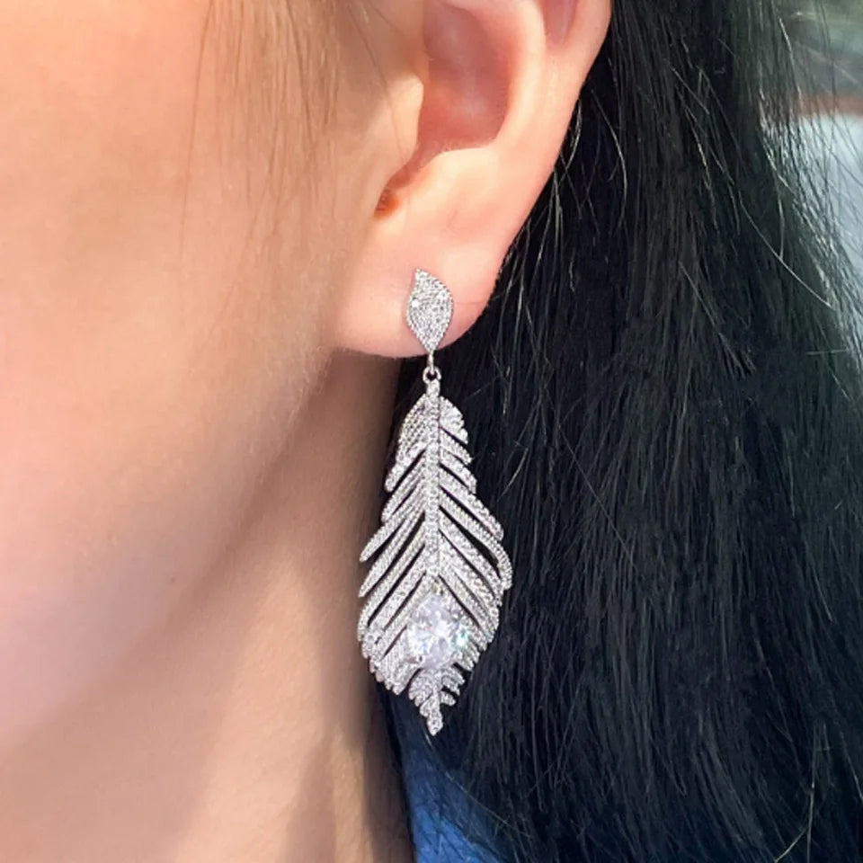 Boucles d'oreilles mariée Zlxgirl