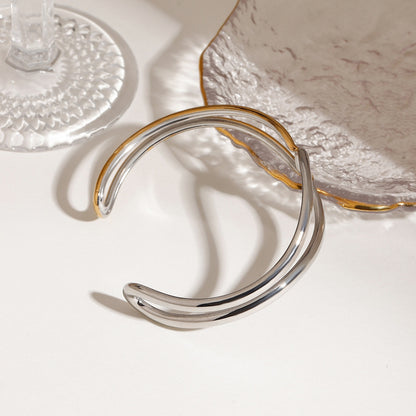 Noria Two Tone Gold Bangle
