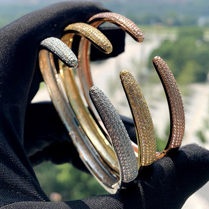 Bracelet de style hip-hop européen et américain en zircon incrusté