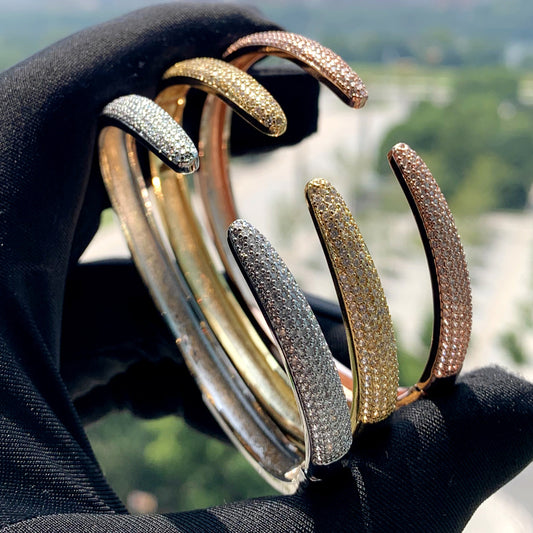 Bracelet de style hip-hop européen et américain en zircon incrusté