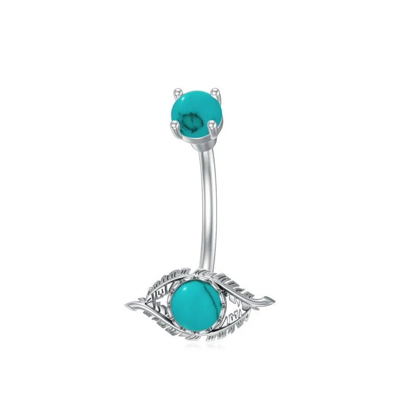 Piercing Nombril Septum Titane Zircon Œil du Diable Croix - Bijoux Corps Femme