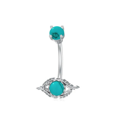 Piercing Nombril Septum Titane Zircon Œil du Diable Croix - Bijoux Corps Femme