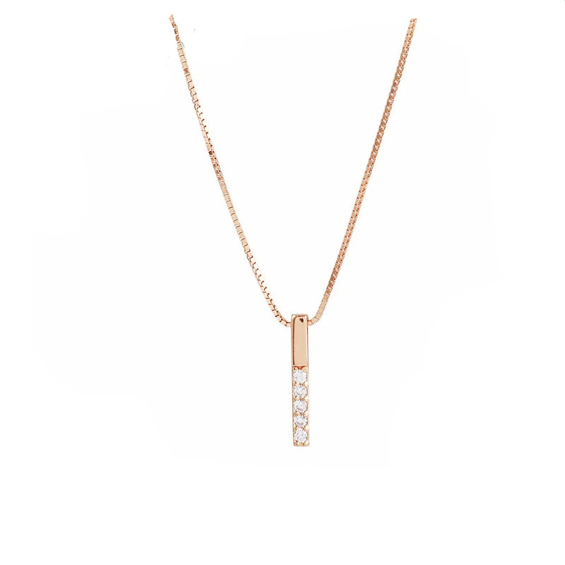 Collier  avec pendentif en argent sterling 925 véritable et zircon pour femme