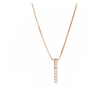 Collier  avec pendentif en argent sterling 925 véritable et zircon pour femme