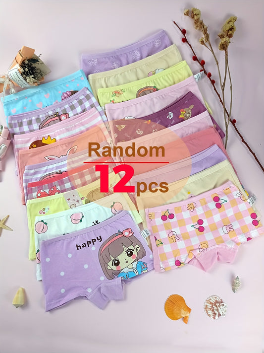Cartoon Girls' Panties - Pack of 12