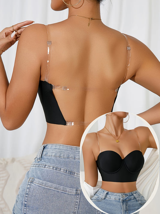 Invisible Push-Up Backless Bra