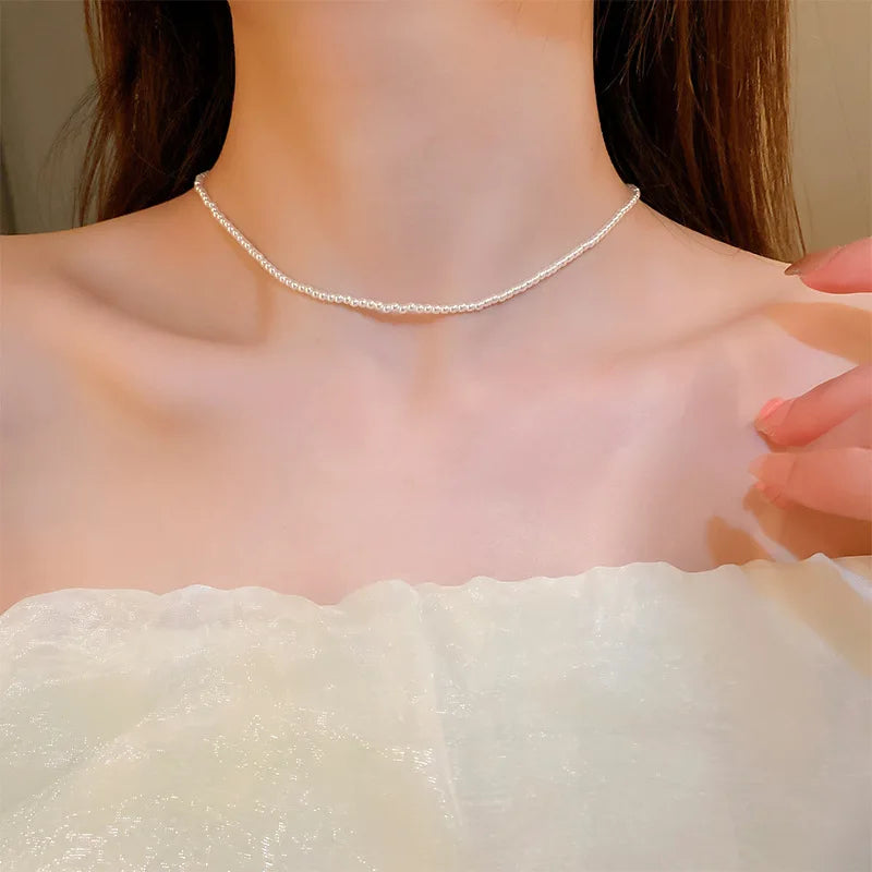 Coréen Doux Transparent Cristal RAS de Cou Collier Déclaration Petite amie Cadeau Mignon Plaqué Ou Collier Bijoux Collier Femme 2025