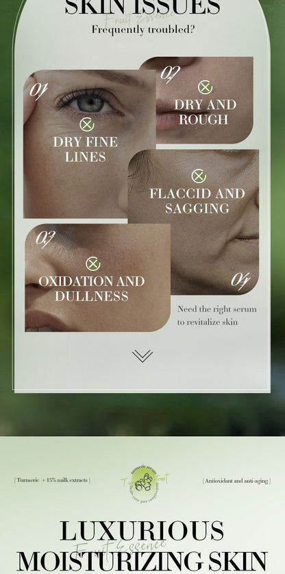 Solution de soin antioxydante au lait de curcuma