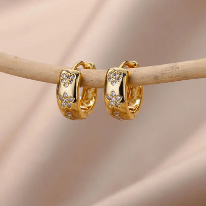 Boucles d'oresille plus de modèles pendantes en forme de cercle en zircon pour femme,