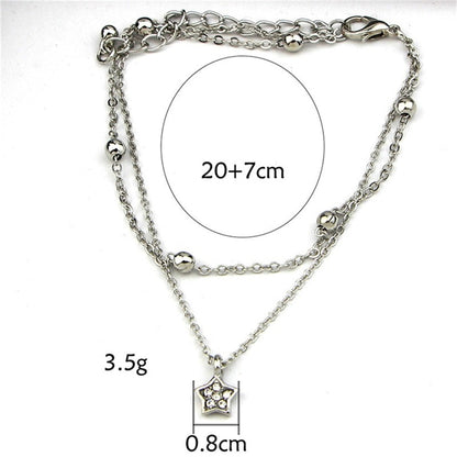 Bracelet de cheville style bohème pour femme