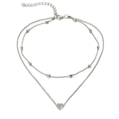 Collier ras du cou simple et doré pour femme, collier ras du cou multicouches, collier tendance