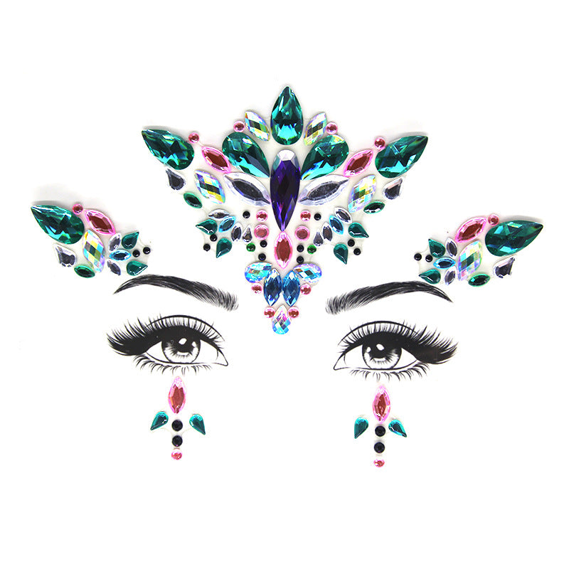Bâtonnet à Sourcils Diamant - Décoration Visage Strass pour Fête et Mascarade - BMYANY
