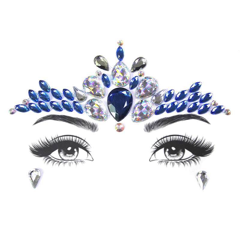 Bâtonnet à Sourcils Diamant - Décoration Visage Strass pour Fête et Mascarade - BMYANY