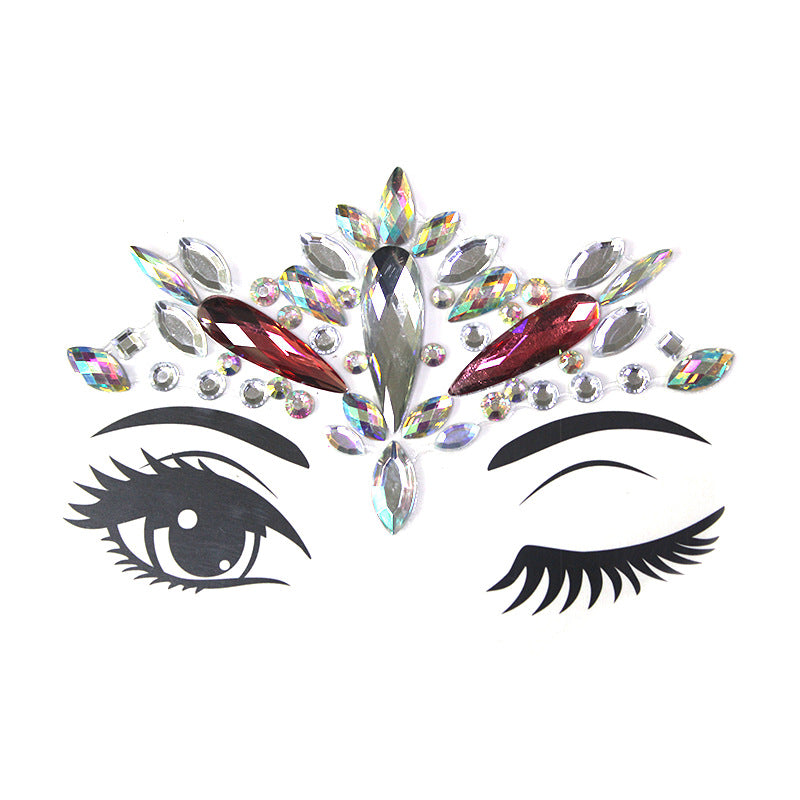 Bâtonnet à Sourcils Diamant - Décoration Visage Strass pour Fête et Mascarade - BMYANY