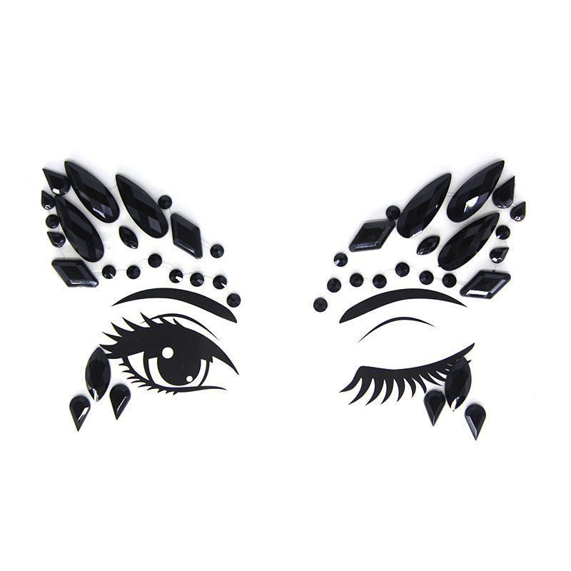 Bâtonnet à Sourcils Diamant - Décoration Visage Strass pour Fête et Mascarade - BMYANY