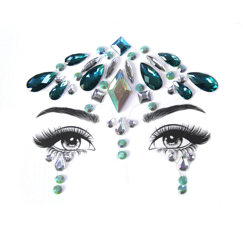 Bâtonnet à Sourcils Diamant - Décoration Visage Strass pour Fête et Mascarade - BMYANY