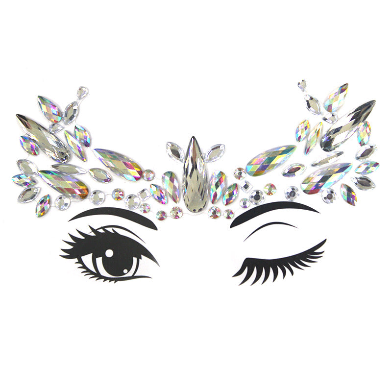 Bâtonnet à Sourcils Diamant - Décoration Visage Strass pour Fête et Mascarade - BMYANY