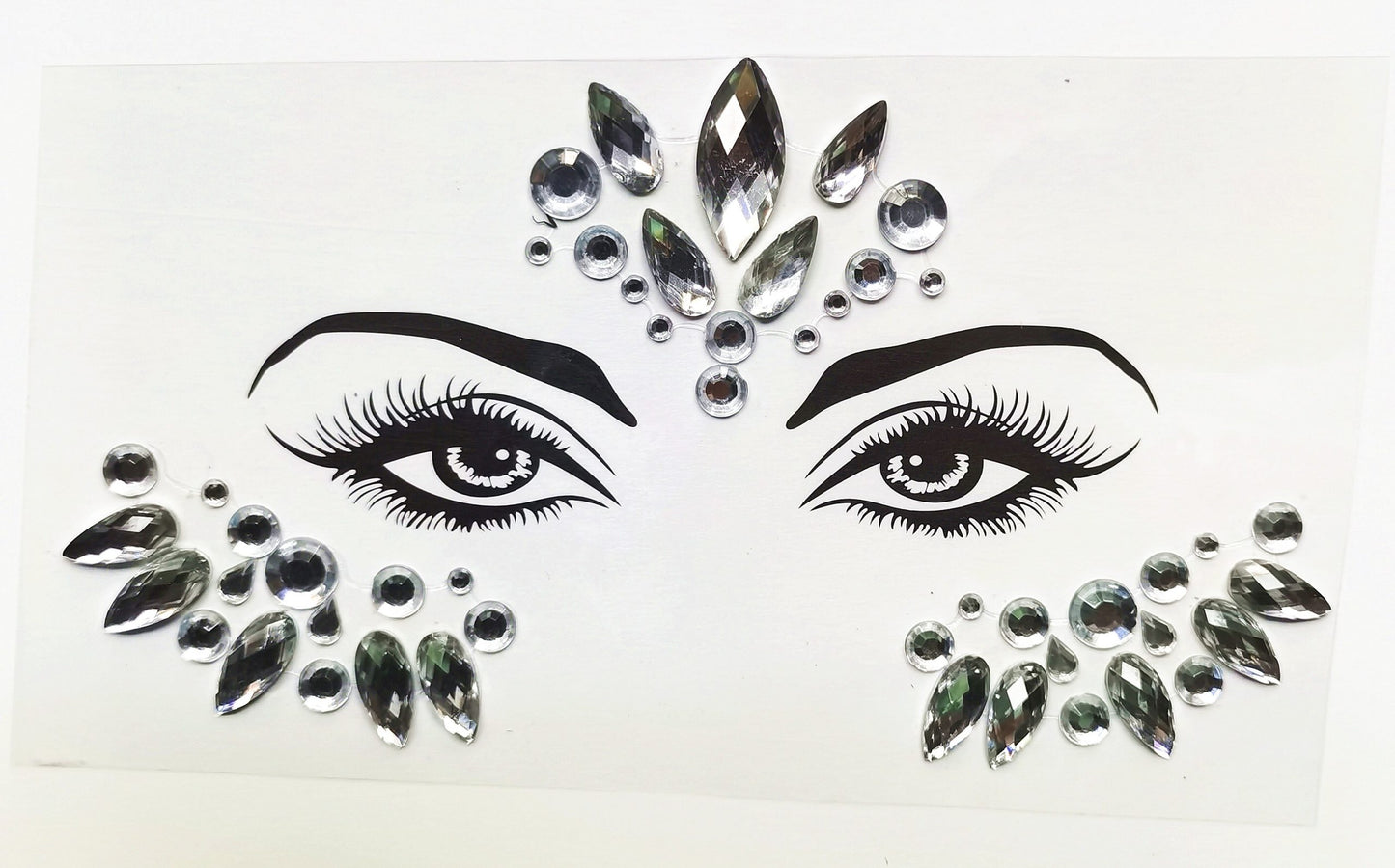 Bâtonnet à Sourcils Diamant - Décoration Visage Strass pour Fête et Mascarade - BMYANY